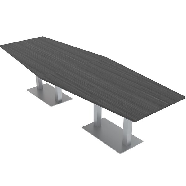 Skutchi Designs 45 in W, 144 in L, 29 in H, Engineered Wood Top, Grey HAR-HEX.IR-46x143-DOU-ASIANNIGHT - main